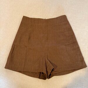 DISSH brown linen shorts